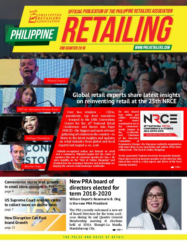 Philippine Retailing Newsletters 2018 PRA Newsletter 2018 Q3