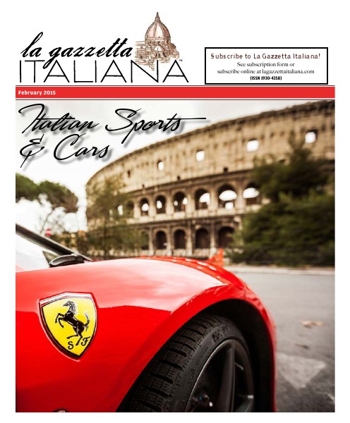 La Gazzetta Italiana 14 | 15 | 16 Italian Sports & Cars