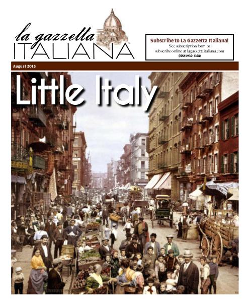 La Gazzetta Italiana 14 | 15 | 16 Little Italy