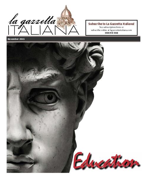La Gazzetta Italiana 14 | 15 | 16 Education
