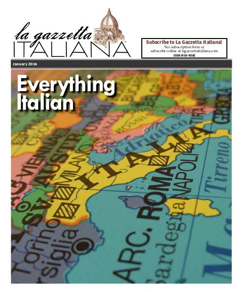 La Gazzetta Italiana 14 | 15 | 16 Everything Italian 2016