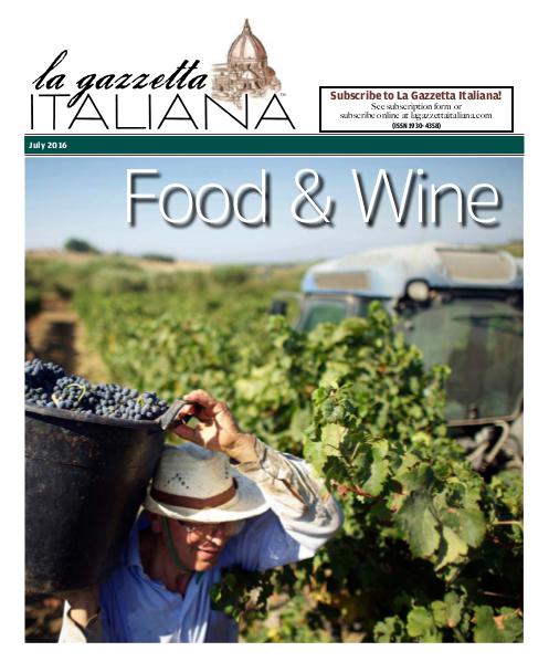 La Gazzetta Italiana Food & Wine 2016