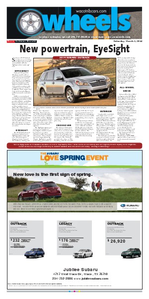 Weekly automotive section from the Waco Tribune-Herald. March. 2014