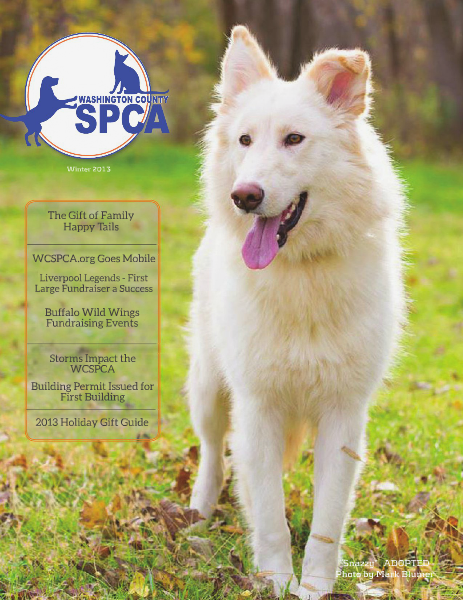 Washington County SPCA Newsletter WINTER 2013