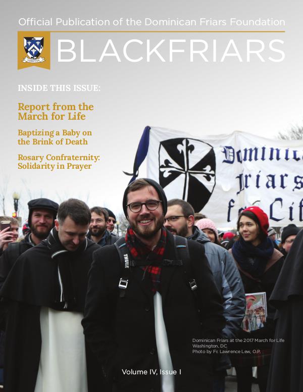 BlackFriars Volume IV, Issue I